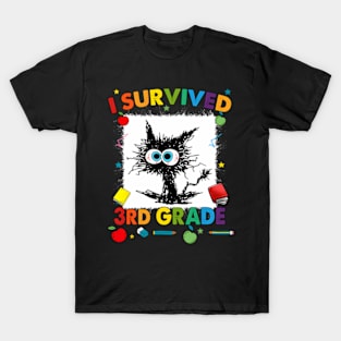 Last Day Of Third 3rd Grade I Survived Third 3rd Grade T-Shirt